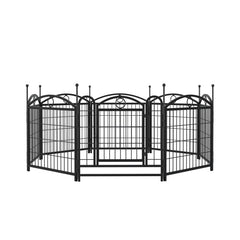 Dog Playpen Indoor 24 Inch 8 Panel Metal Dog Playpen